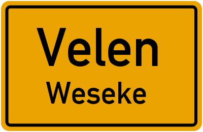 Straßenverzeichnis Velen Weseke