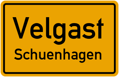 Straßenverzeichnis Velgast Schuenhagen