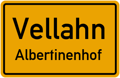 Straßenverzeichnis Vellahn Albertinenhof