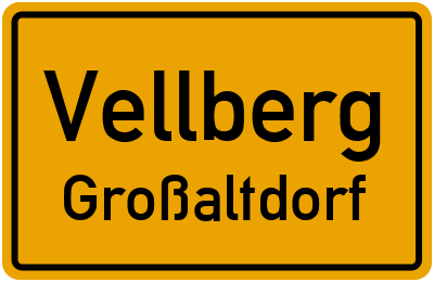 Ortsschild Vellberg Großaltdorf