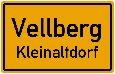 Ortsschild Vellberg Kleinaltdorf
