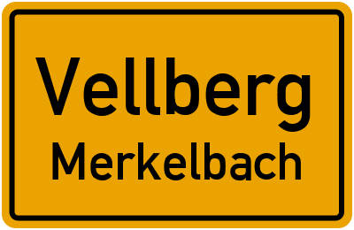 Ortsschild Vellberg Merkelbach
