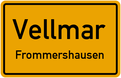 Straßenverzeichnis Vellmar Frommershausen
