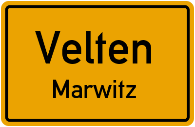 Straßenverzeichnis Velten Marwitz
