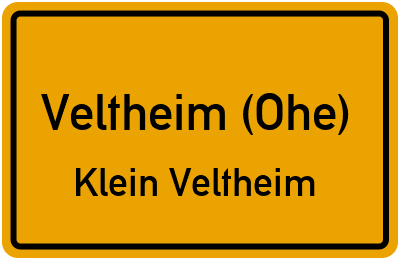 Straßenverzeichnis Veltheim (Ohe) Klein Veltheim