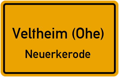 Straßenverzeichnis Veltheim (Ohe) Neuerkerode