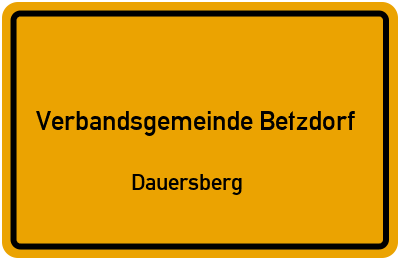 Straßenverzeichnis Verbandsgemeinde Betzdorf Dauersberg