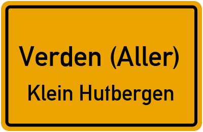 Straßenverzeichnis Verden (Aller) Klein Hutbergen