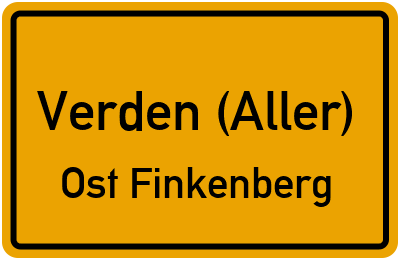 Straßenverzeichnis Verden (Aller) Ost Finkenberg