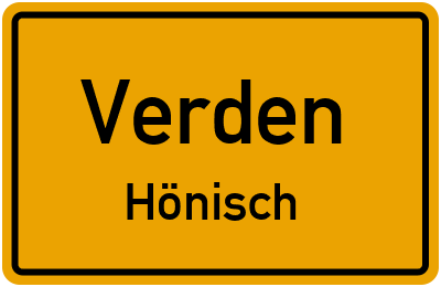 Straßenverzeichnis Verden Hönisch