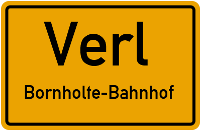 Straßenverzeichnis Verl Bornholte-Bahnhof
