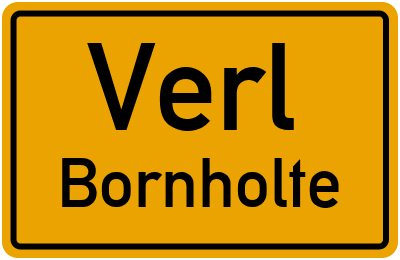 Straßenverzeichnis Verl Bornholte