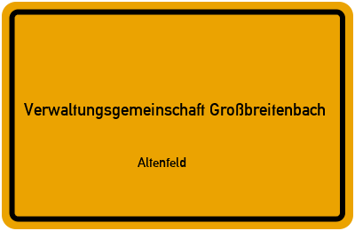 Straßenverzeichnis Verwaltungsgemeinschaft Großbreitenbach Altenfeld