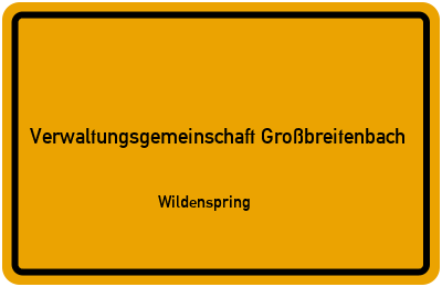 Straßenverzeichnis Verwaltungsgemeinschaft Großbreitenbach Wildenspring