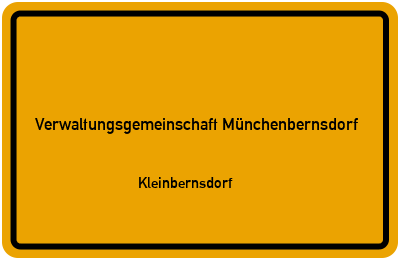 Straßenverzeichnis Verwaltungsgemeinschaft Münchenbernsdorf Kleinbernsdorf