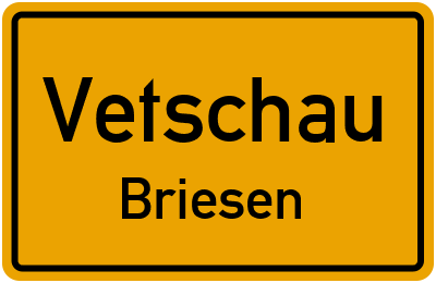 Straßenverzeichnis Vetschau Briesen