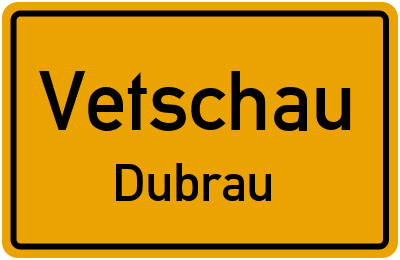 Straßenverzeichnis Vetschau Dubrau