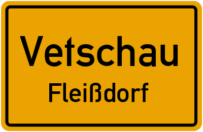Straßenverzeichnis Vetschau Fleißdorf