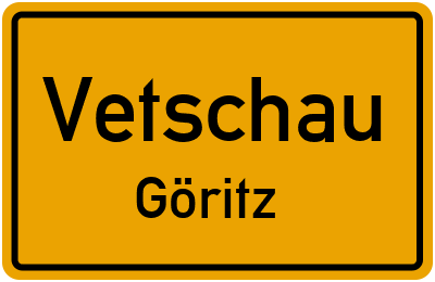Straßenverzeichnis Vetschau Göritz