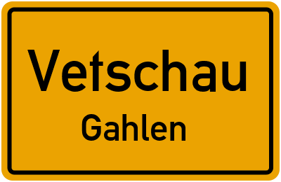 Straßenverzeichnis Vetschau Gahlen