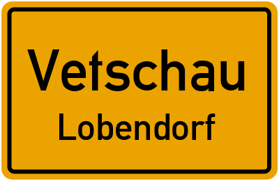Straßenverzeichnis Vetschau Lobendorf