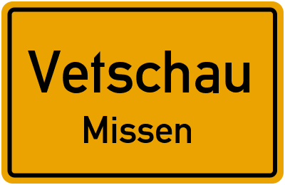 Straßenverzeichnis Vetschau Missen