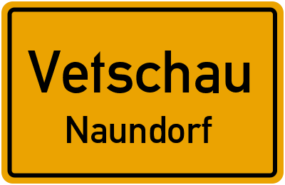 Straßenverzeichnis Vetschau Naundorf