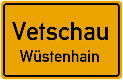 Straßenverzeichnis Vetschau Wüstenhain