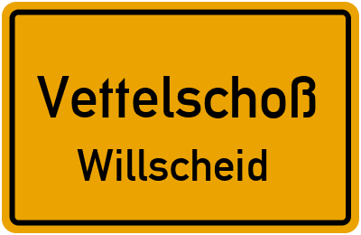 Straßenverzeichnis Vettelschoß Willscheid