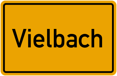 Ortsschild von Gemeinde Vielbach in Rheinland-Pfalz