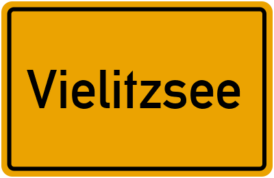 Ortsschild von Gemeinde Vielitzsee in Brandenburg