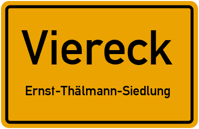 Straßenverzeichnis Viereck Ernst-Thälmann-Siedlung