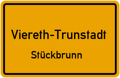 Straßenverzeichnis Viereth-Trunstadt Stückbrunn