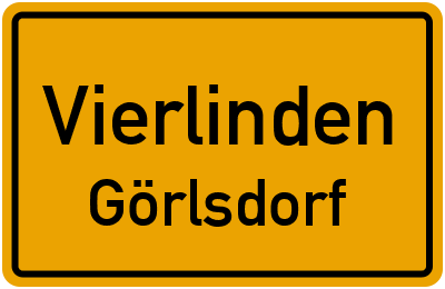 Straßenverzeichnis Vierlinden Görlsdorf