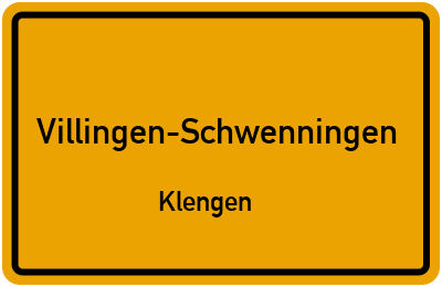 Straßenverzeichnis Villingen-Schwenningen Klengen