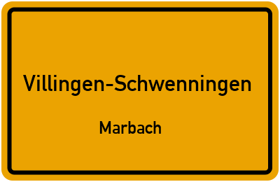 Straßenverzeichnis Villingen-Schwenningen Marbach