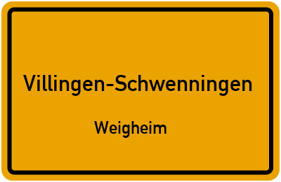 Straßenverzeichnis Villingen-Schwenningen Weigheim