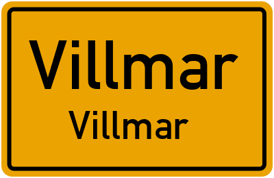 Ortsschild Villmar Villmar