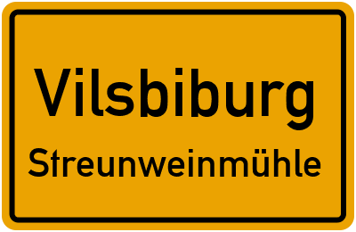 Straßenverzeichnis Vilsbiburg Streunweinmühle