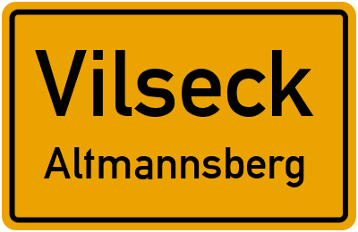 Ortsschild Vilseck Altmannsberg