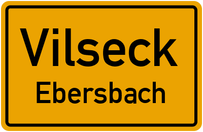 Ortsschild Vilseck Ebersbach