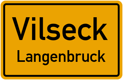 Ortsschild Vilseck Langenbruck