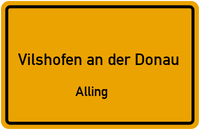 Straßenverzeichnis Vilshofen an der Donau Alling