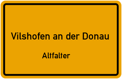 Straßenverzeichnis Vilshofen an der Donau Altfalter