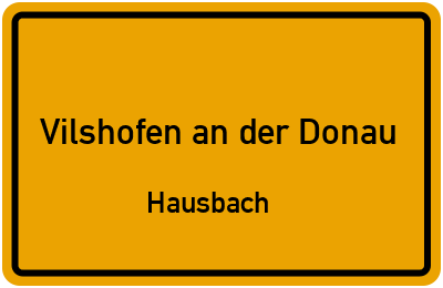 Straßenverzeichnis Vilshofen an der Donau Hausbach