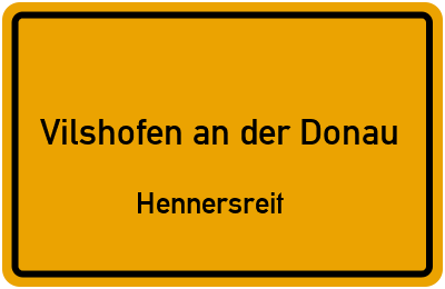 Straßenverzeichnis Vilshofen an der Donau Hennersreit
