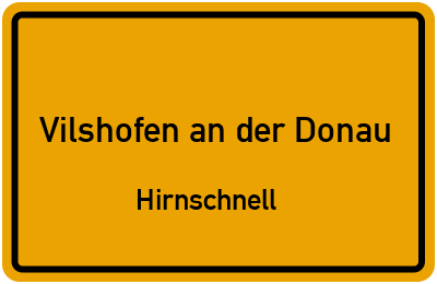 Straßenverzeichnis Vilshofen an der Donau Hirnschnell