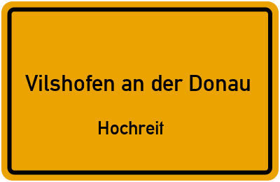 Straßenverzeichnis Vilshofen an der Donau Hochreit