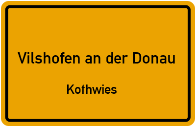 Straßenverzeichnis Vilshofen an der Donau Kothwies