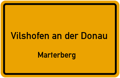 Straßenverzeichnis Vilshofen an der Donau Marterberg
